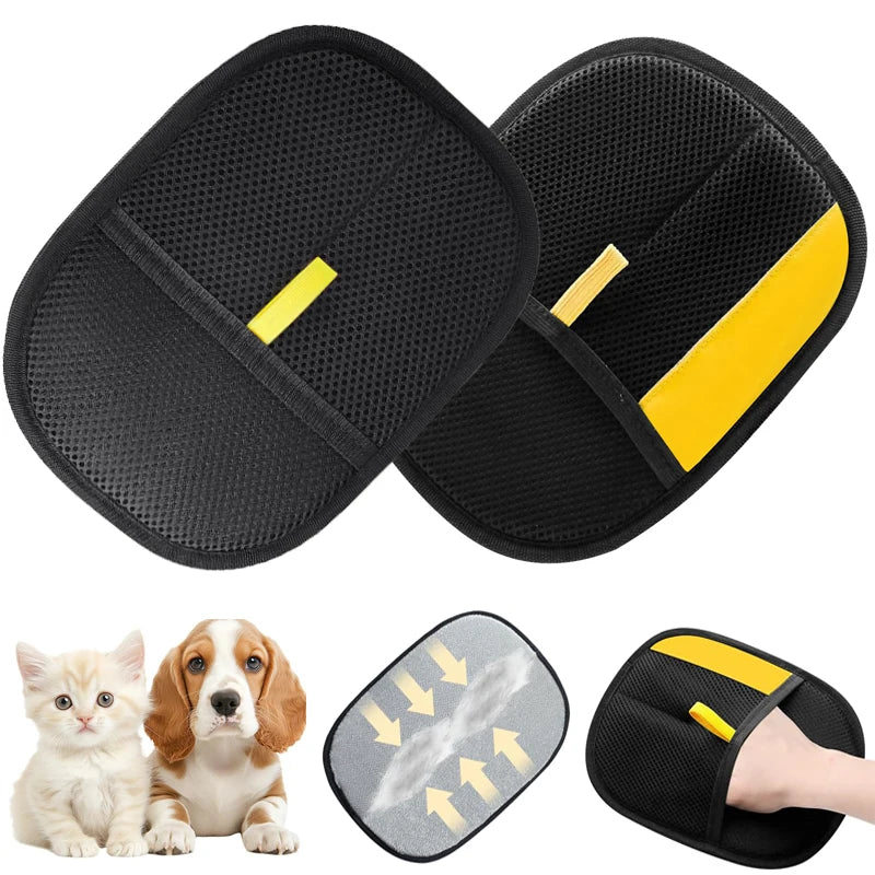 Pet Hair Removal Glove Brush – Double-Sided Fur Cleaner