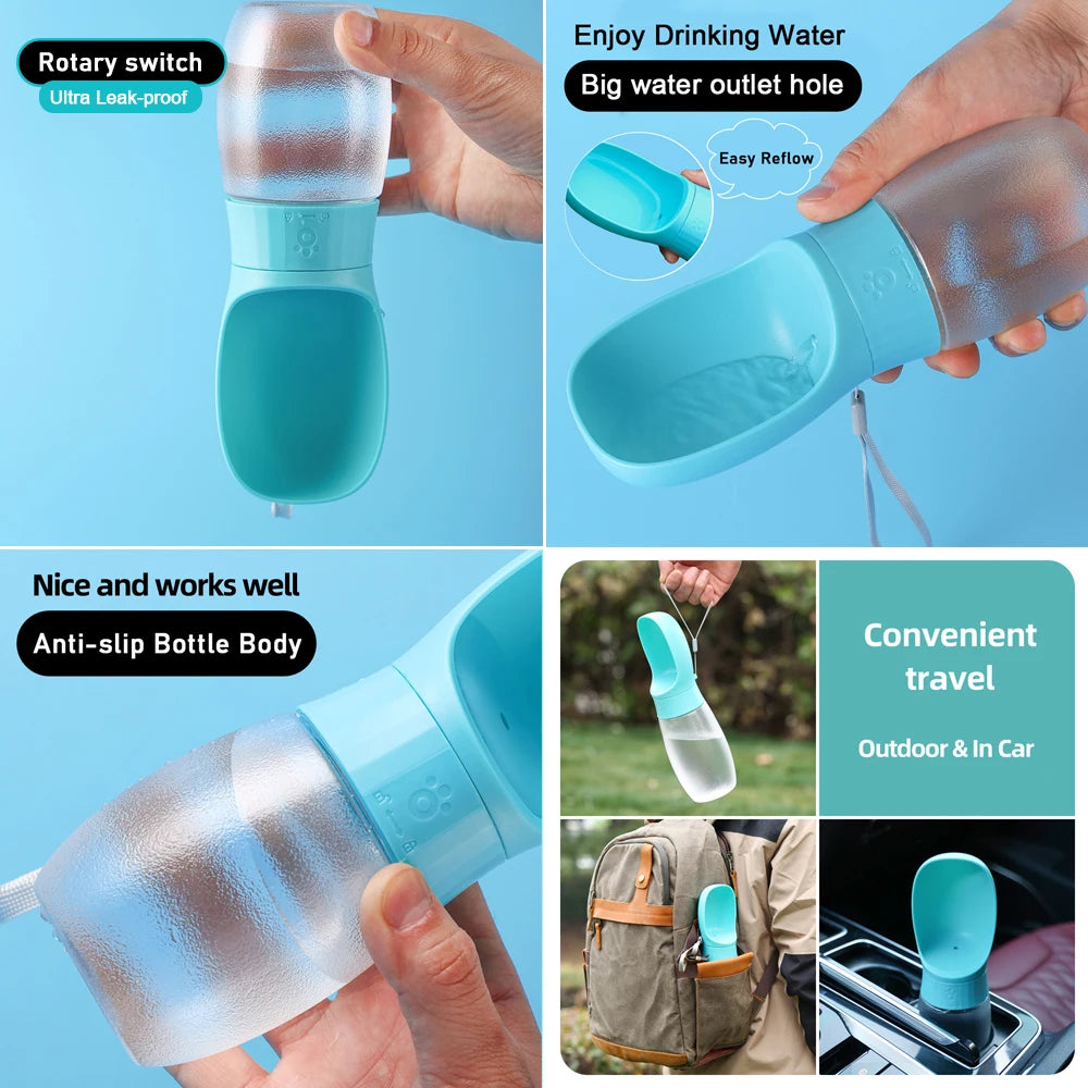 Portable Dog Water Bottle Dispenser – Leak-Proof Travel Cup