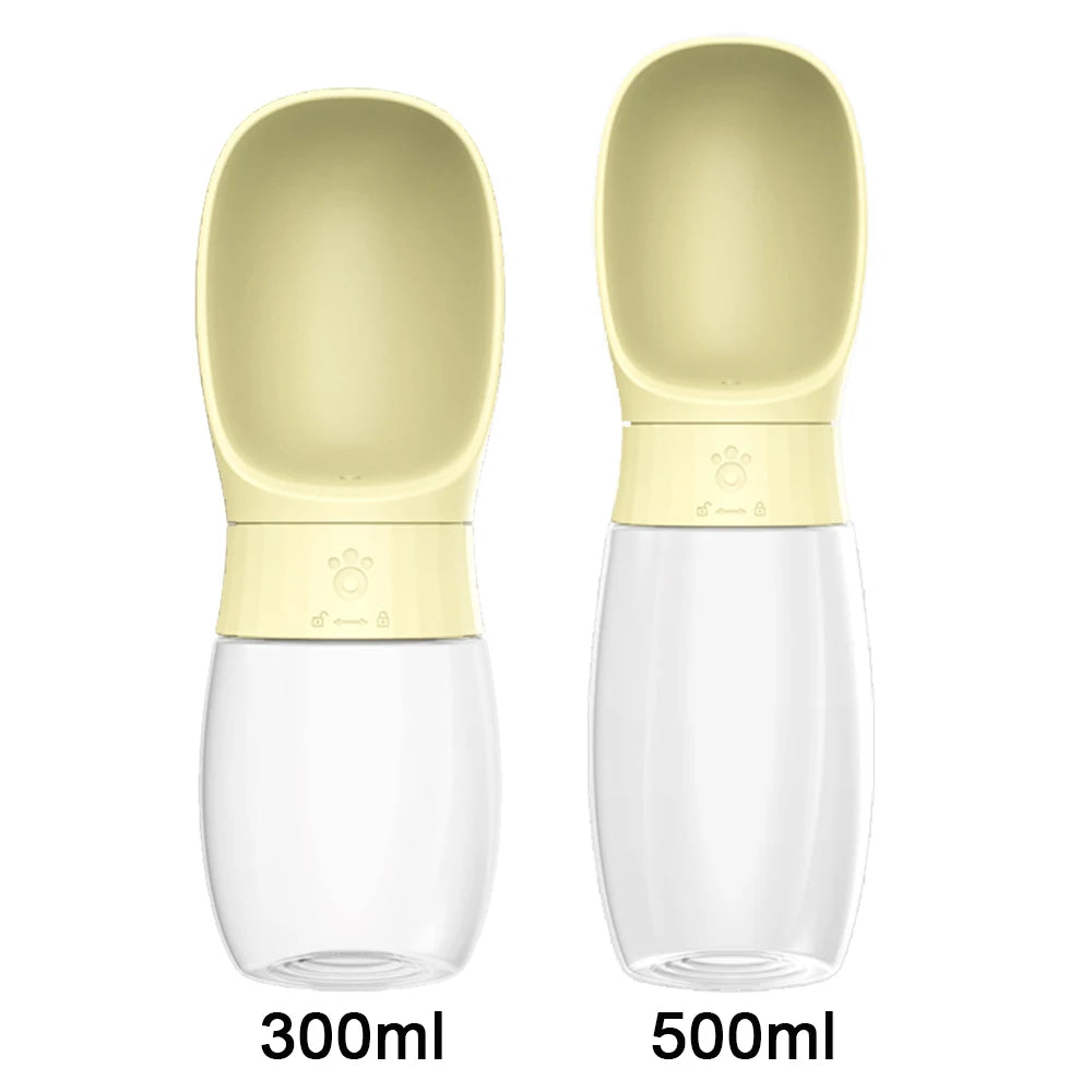 Yellow-PET Color Portable Dog Water Bottle Dispenser – Leak-Proof Travel Cup