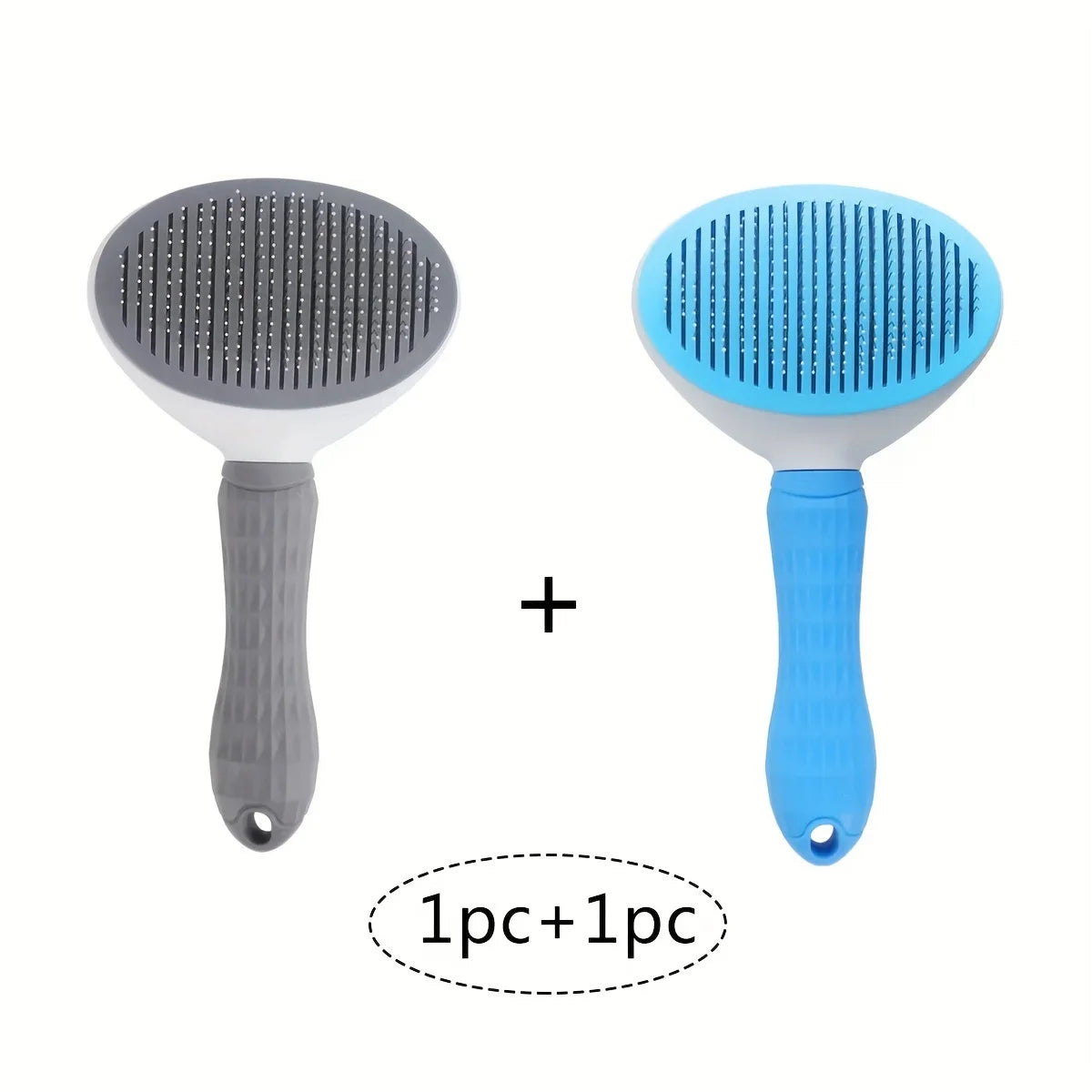 Mixed Colors-2pcs Color Pet Grooming Comb with Stainless Steel Pins