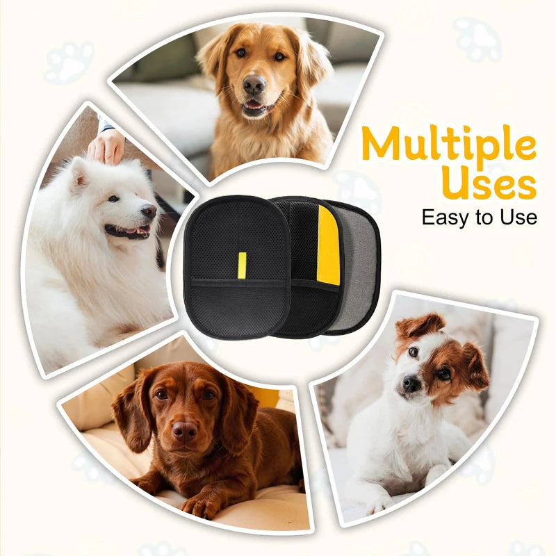 Pet Hair Removal Glove Brush – Double-Sided Fur Cleaner